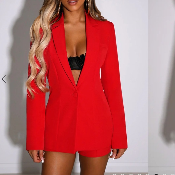 COPY - SOLD OUT Babyboo fashion red set including: jacket/blaxer, shorts, and b… - Picture 2 of 6